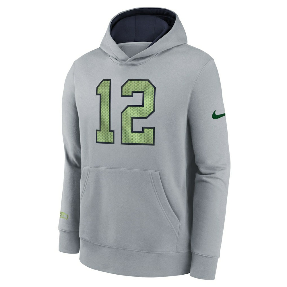 Seattle Seahawks Youth 2025 Rivalries Collection Club Hoodie Wolf Gray