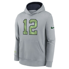 Seattle Seahawks Youth 2025 Rivalries Collection Club Hoodie Wolf Gray