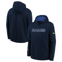 Los Angeles Rams Youth 2025 Rivalries Collection Club Hoodie Midnight Blue