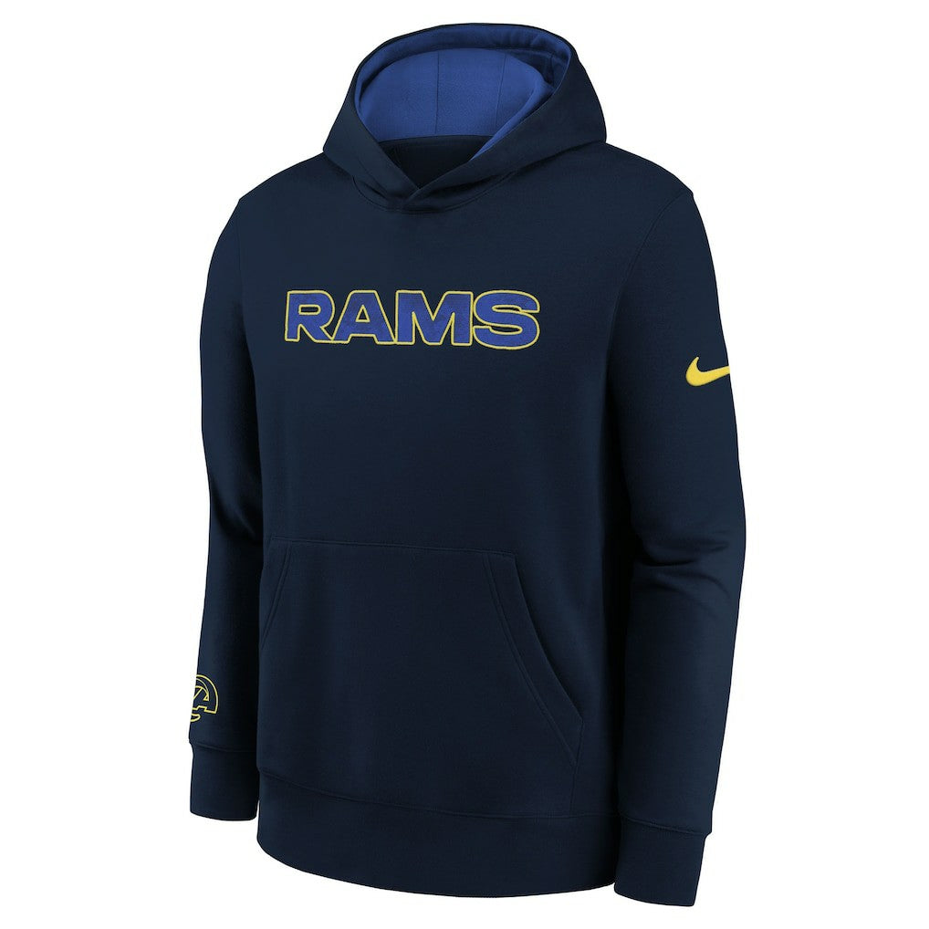 Los Angeles Rams Youth 2025 Rivalries Collection Club Hoodie Midnight Blue
