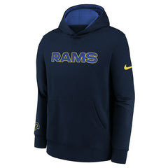 Los Angeles Rams Youth 2025 Rivalries Collection Club Hoodie Midnight Blue