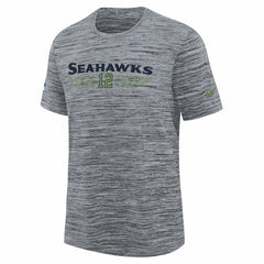 Seattle Seahawks Youth 2025 Rivalries Collection Sideline Velocity Dri-FIT T-Shirt Wolf Gray