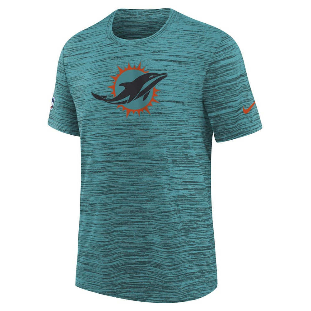 Miami Dolphins Youth 2025 Rivalries Collection Sideline Velocity Dri-FIT T-Shirt Turbo Green