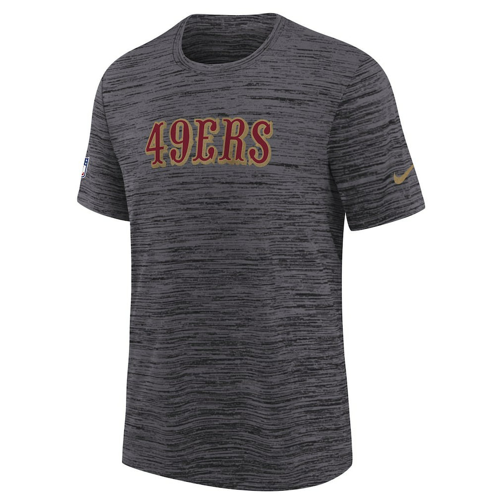 San Francisco 49ers Youth 2025 Rivalries Collection Sideline Velocity Dri-FIT T-Shirt Heather Black