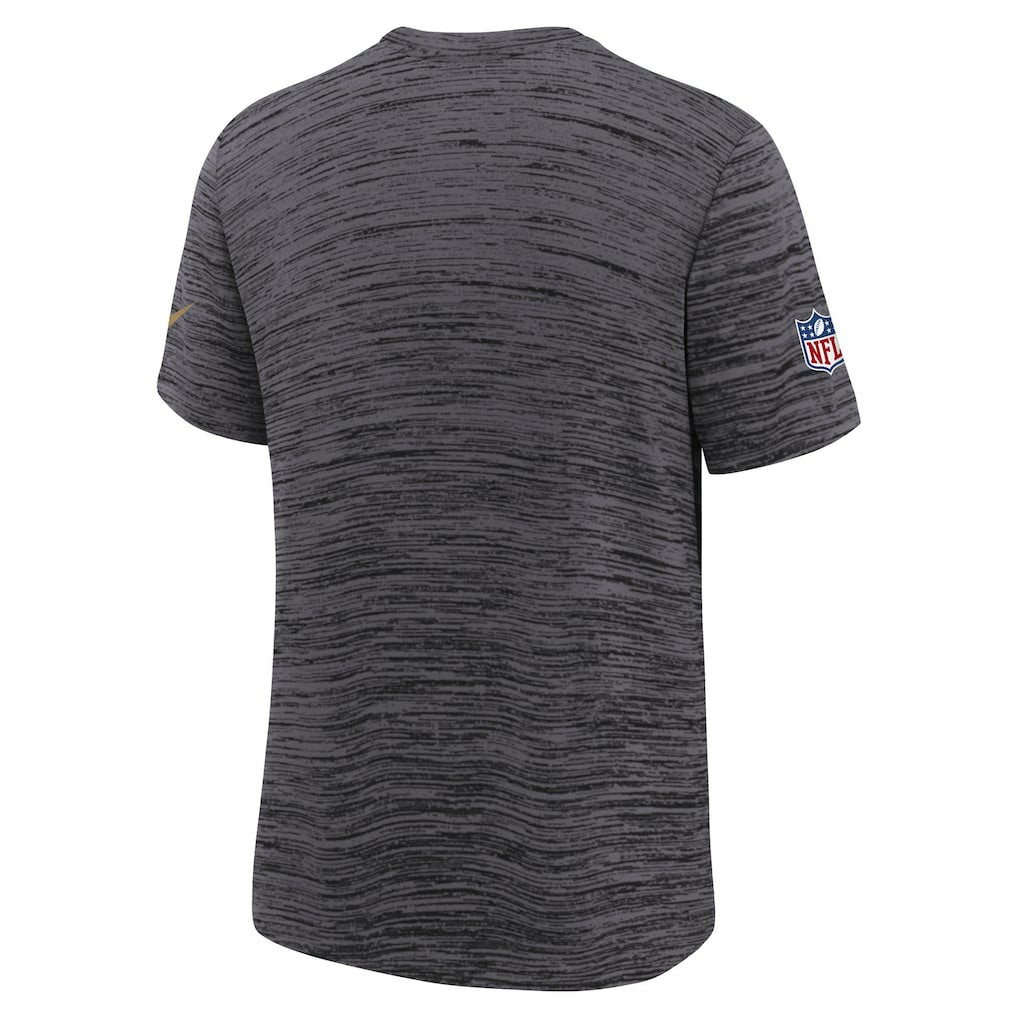 San Francisco 49ers Youth 2025 Rivalries Collection Sideline Velocity Dri-FIT T-Shirt Heather Black