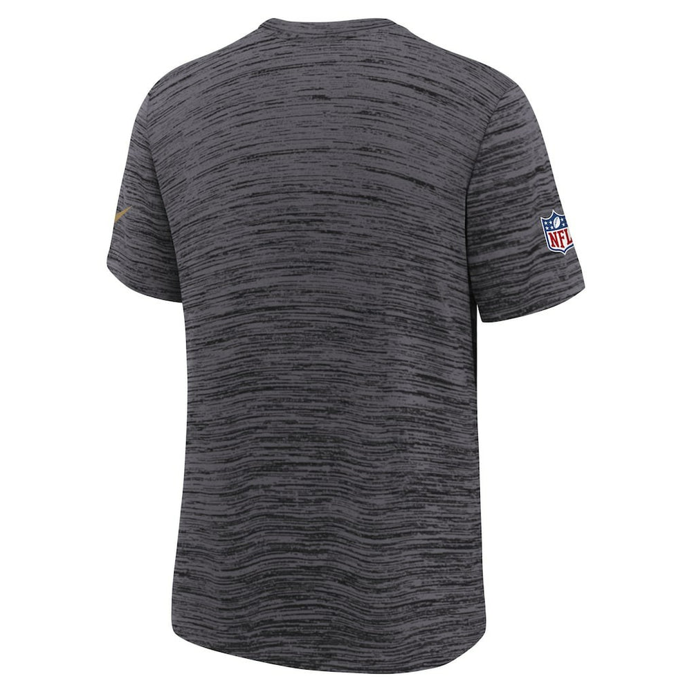 San Francisco 49ers Youth 2025 Rivalries Collection Sideline Velocity Dri-FIT T-Shirt Heather Black