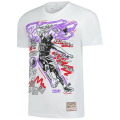 Vince Carter Toronto Raptors Hardwood Classics Chalked Up T-Shirt White
