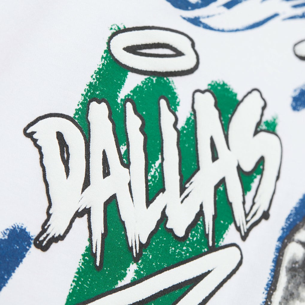 Dirk Nowitzki Dallas Mavericks Hardwood Classics Chalked Up T-Shirt White