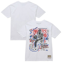 Allen Iverson Philadelphia 76ers Hardwood Classics Chalked Up T-Shirt White