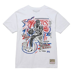 Allen Iverson Philadelphia 76ers Hardwood Classics Chalked Up T-Shirt White