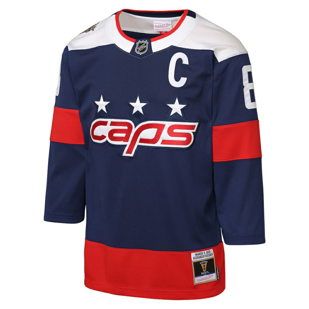 NHL Alexander Ovechkin Washington Capitals Mitchell & Ness Youth 2018 NHL Stadium Series Power Play 2.0 Player Jersey - Navy