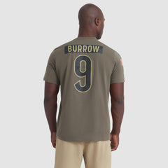 Joe Burrow Cincinnati Bengals 2025 Salute to Service Name & Number T-Shirt Olive