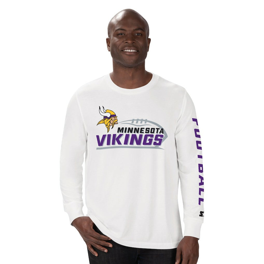 Minnesota Vikings Starter Half Time Long Sleeve T-Shirt White