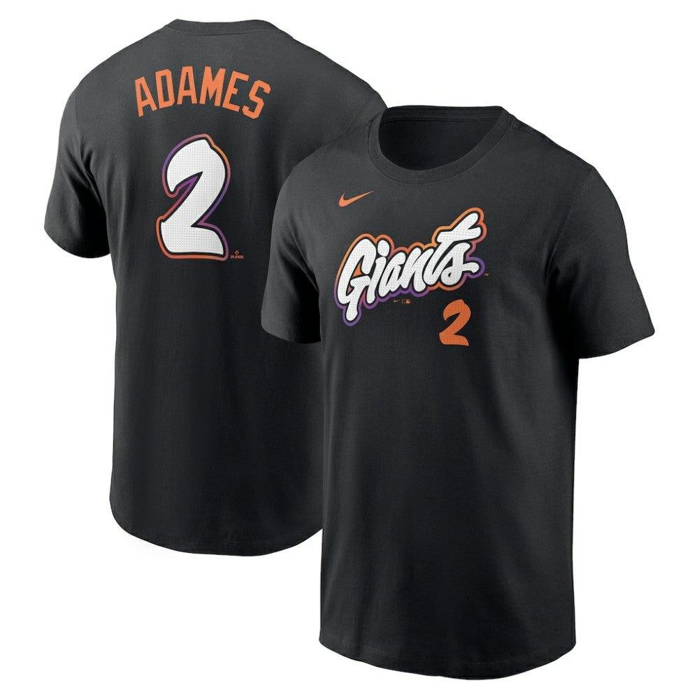 Willy Adames San Francisco Giants Nike 2025 City Connect Fuse Name & Number T-Shirt - Black T-shirts