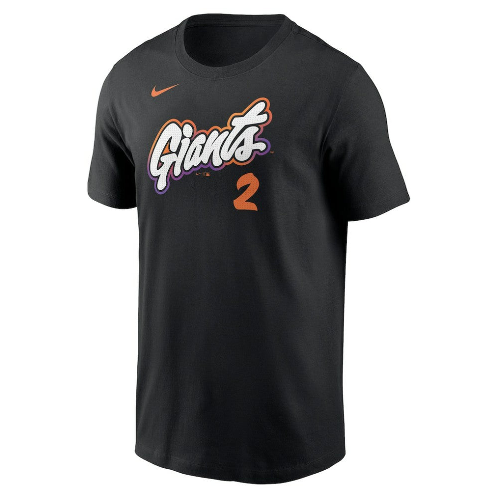 Willy Adames San Francisco Giants Nike 2025 City Connect Fuse Name & Number T-Shirt - Black T-shirts