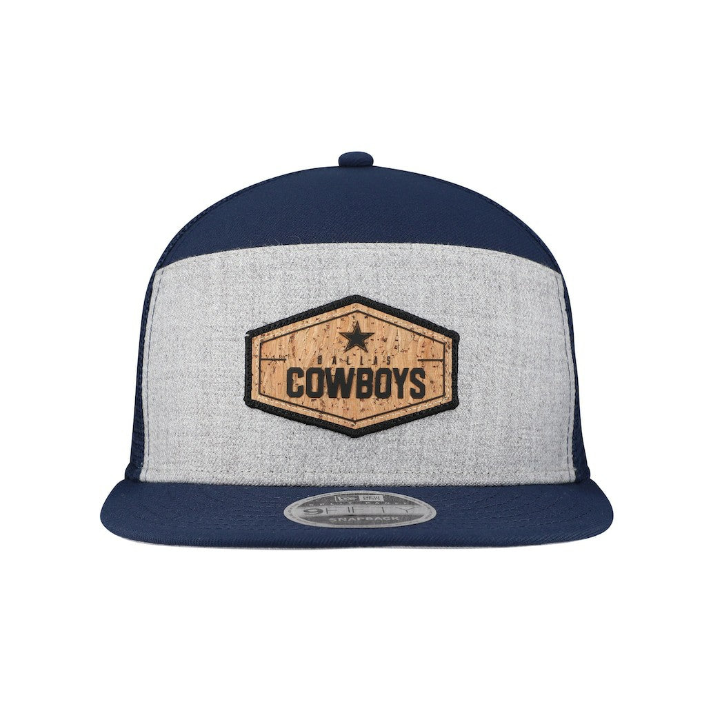 Dallas Cowboys New Era Cork Split Panel 9FIFTY Trucker Snapback Hat Gray/Navy