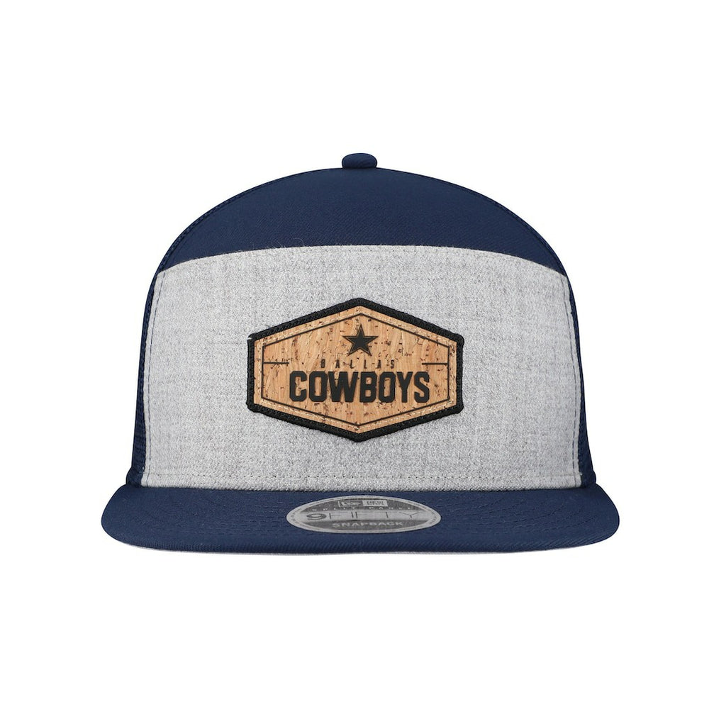 Dallas Cowboys New Era Cork Split Panel 9FIFTY Trucker Snapback Hat Gray/Navy