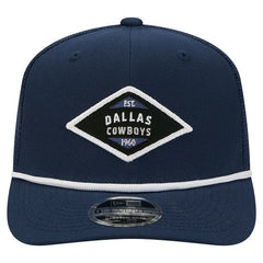Dallas Cowboys New Era 9SEVENTY Team Rope Stretch-Snap Hat Navy
