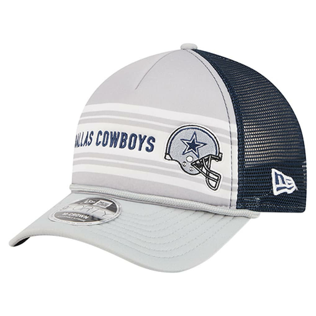 Dallas Cowboys New Era Linear A-Frame 9FORTY Adjustable Hat Silver/Navy