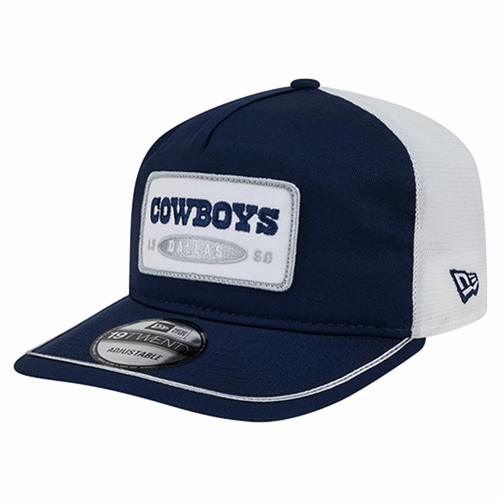 Dallas Cowboys New Era Patch 19TWENTY Adjustable Hat Navy/White