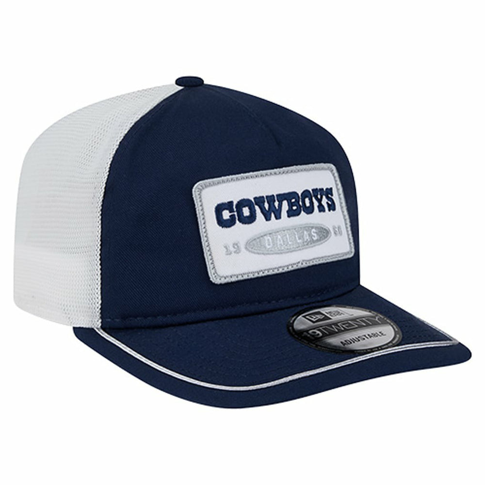 Dallas Cowboys New Era Patch 19TWENTY Adjustable Hat Navy/White