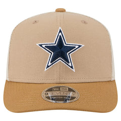Dallas Cowboys New Era Two-Tone Trucker 9SEVENTY Adjustable Hat Light Beige