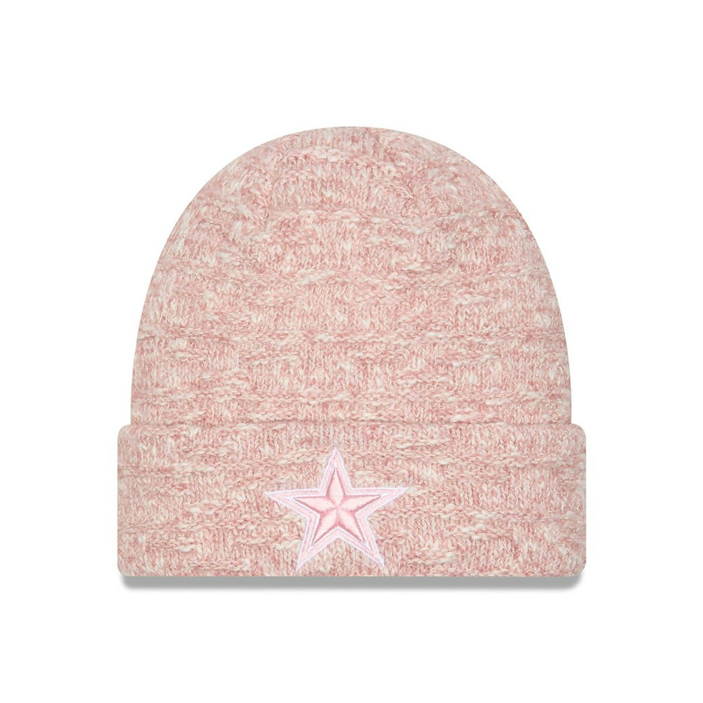 Dallas Cowboys New Era Women's Metallic Cuffed Knit Hat Pink