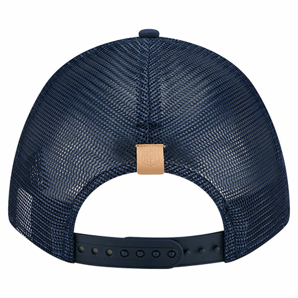 Dallas Cowboys New Era Two-Tone Text 9FORTY M-Crown Adjustable Hat Stone/Navy