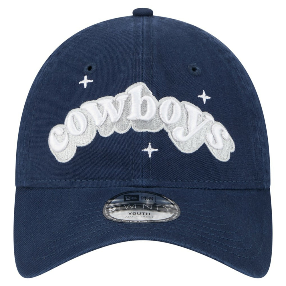 Dallas Cowboys New Era Girls Youth Cheer 9TWENTY Adjustable Hat Navy