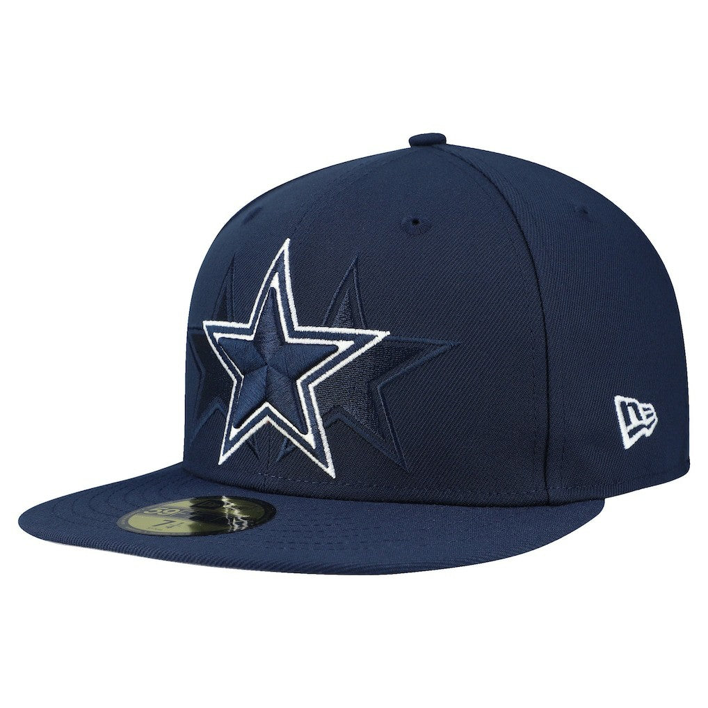 Dallas Cowboys New Era Tri-Hit 59FIFTY Fitted Hat Navy