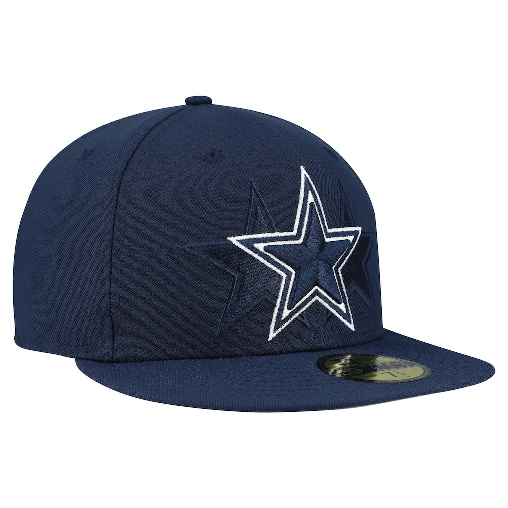 Dallas Cowboys New Era Tri-Hit 59FIFTY Fitted Hat Navy