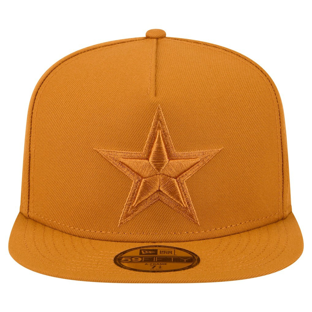 Dallas Cowboys New Era Color Pack A-Frame 59FIFTY Fitted Hat Brown
