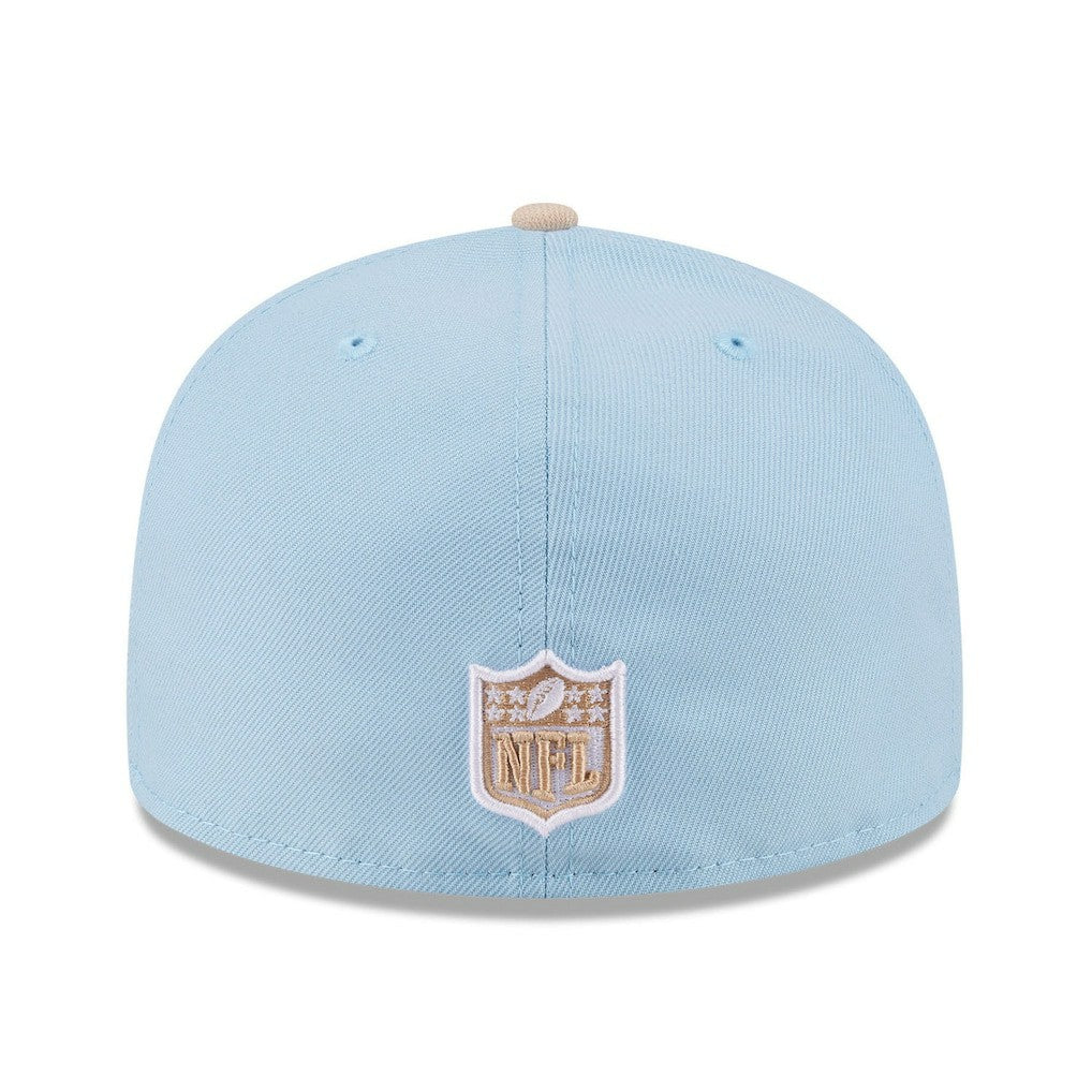 Dallas Cowboys New Era Two-Tone Color Pack A-Frame 59FIFTY Fitted Hat Light Blue/Light Beige