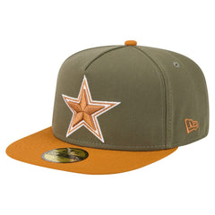 Dallas Cowboys New Era 2-Tone Color Pack A-Frame 59FIFTY Fitted Hat Olive/Brown