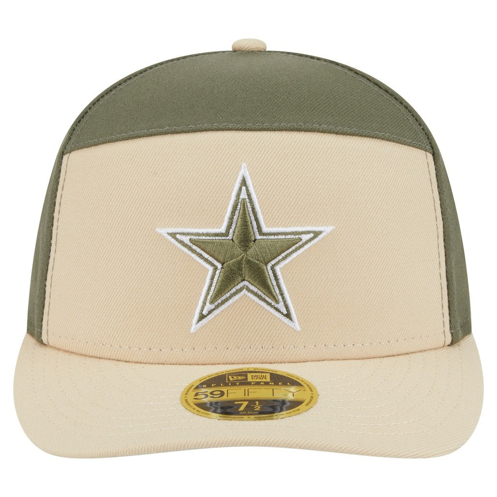 Dallas Cowboys New Era 2-Tone Color Pack Split Panel 59FIFTY Fitted Hat Light Beige/Olive