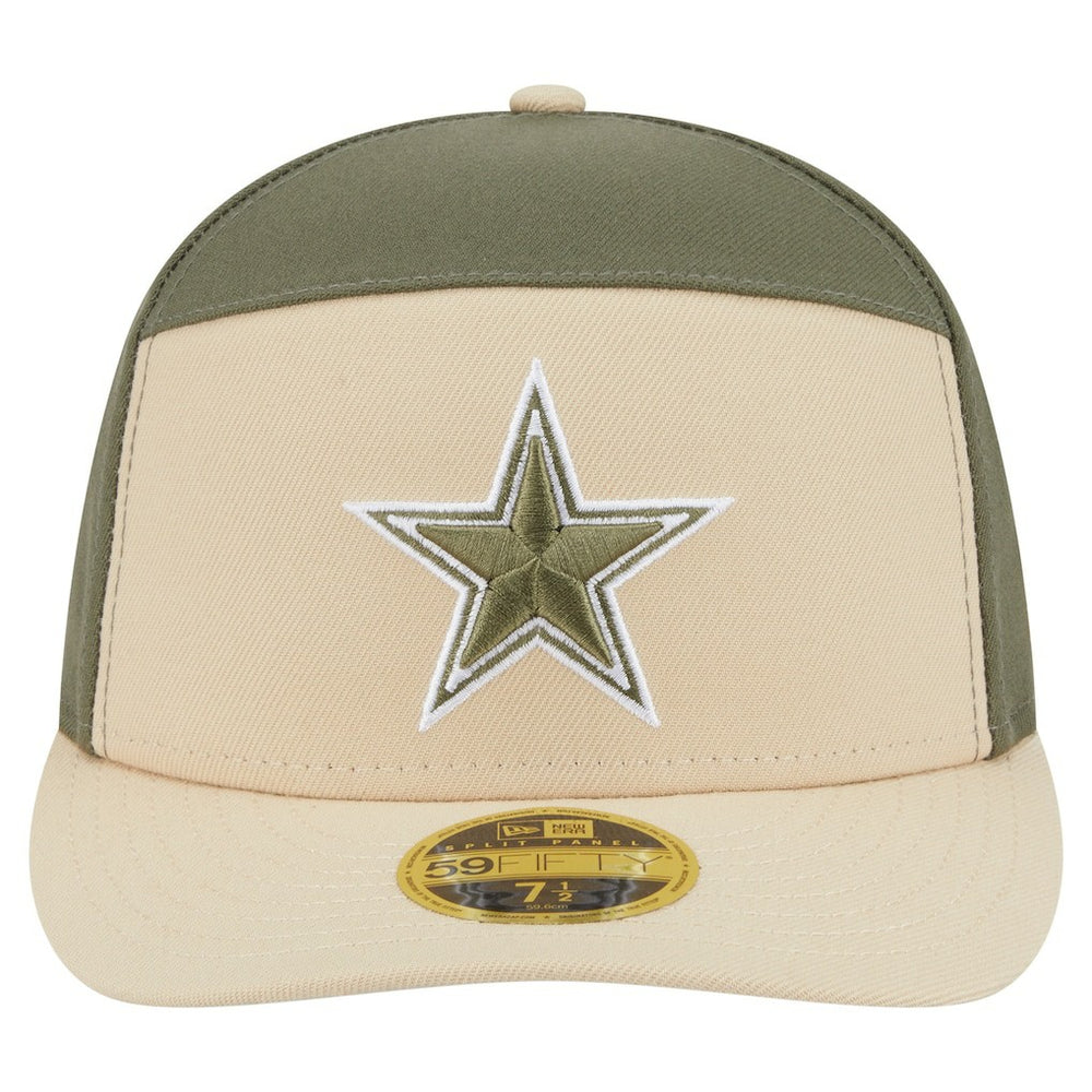 Dallas Cowboys New Era 2-Tone Color Pack Split Panel 59FIFTY Fitted Hat Light Beige/Olive