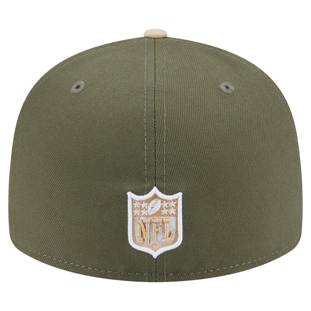 Dallas Cowboys New Era 2-Tone Color Pack Split Panel 59FIFTY Fitted Hat Light Beige/Olive