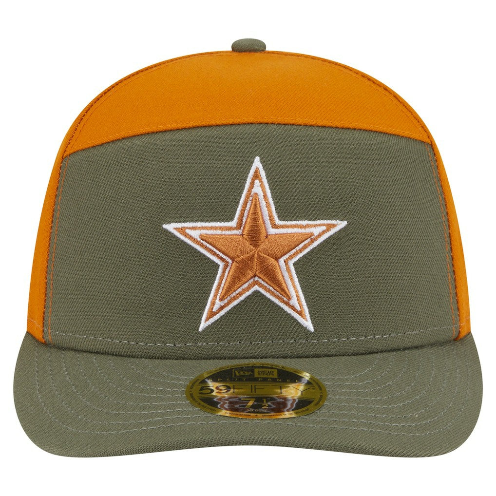 Dallas Cowboys New Era 2-Tone Color Pack Split Panel 59FIFTY Fitted Hat Olive/Brown
