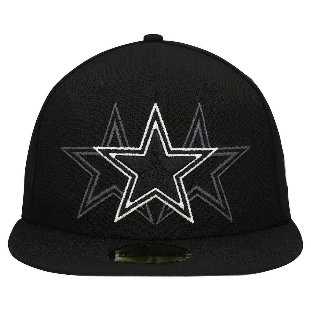 Dallas Cowboys New Era Tri-Hit 59FIFTY Fitted Hat Black
