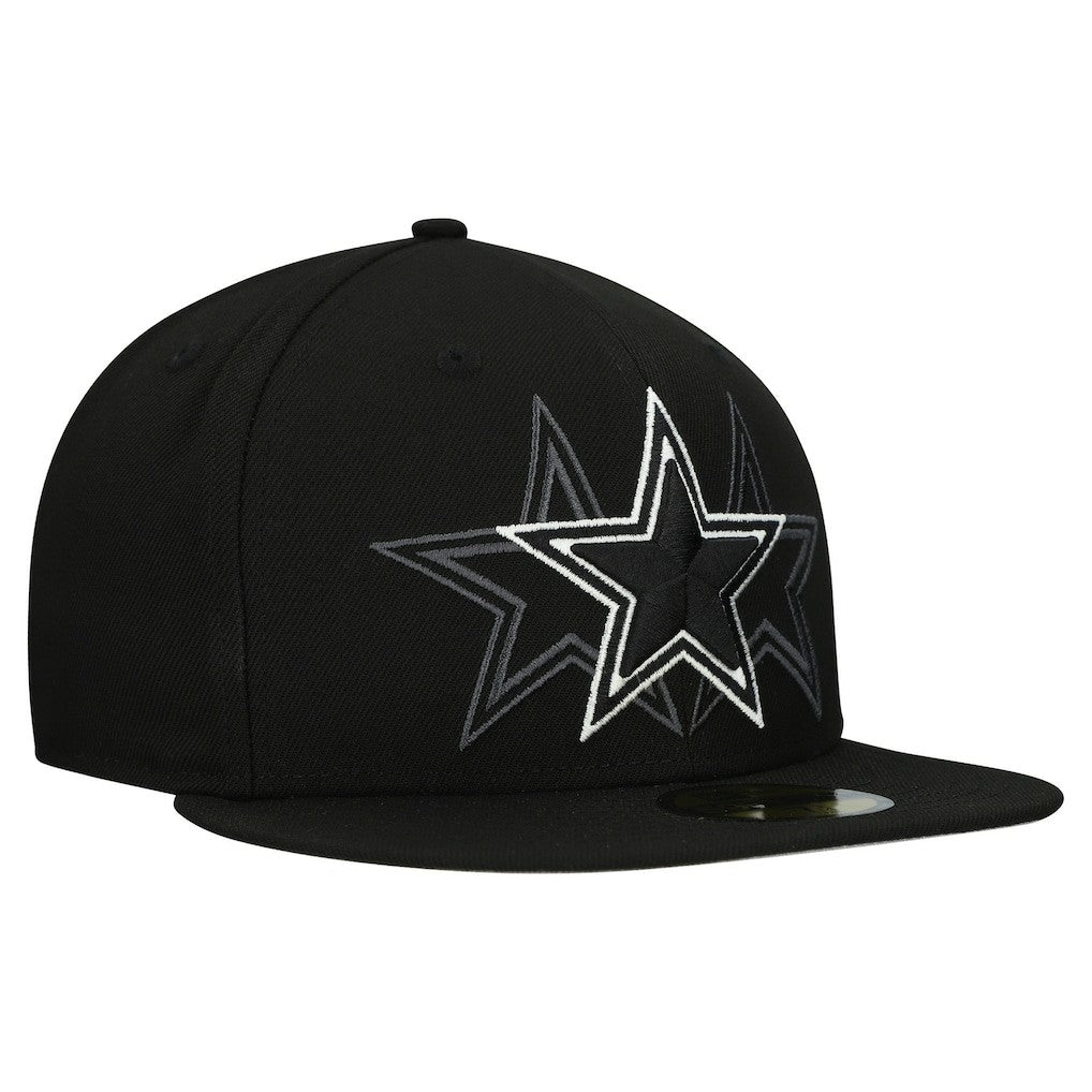 Dallas Cowboys New Era Tri-Hit 59FIFTY Fitted Hat Black