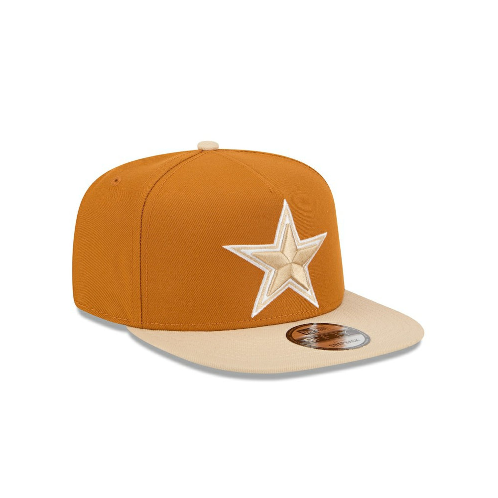 Dallas Cowboys New Era Two-Tone Color Pack A-Frame 9FIFTY Snapback Hat Brown/Light Beige