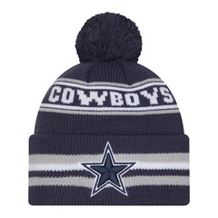 Dallas Cowboys New Era Youth Classic Cuffed Knit Hat with Pom Navy