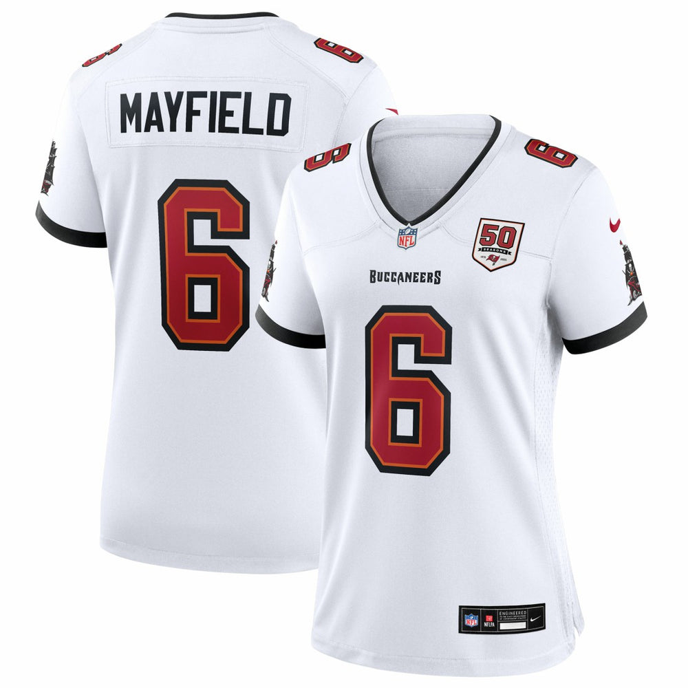Baker Mayfield Tampa Bay Buccaneers Women's 50th Season White Game Jersey White