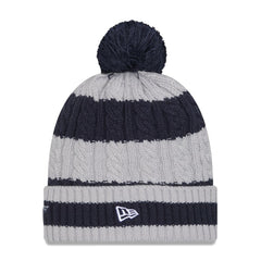 Dallas Cowboys New Era Women's Braided Cuffed Knit Hat with Pom Navy