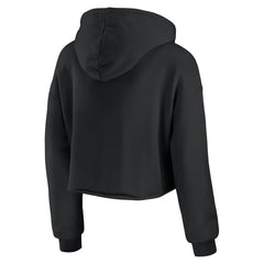 Atlanta Falcons WEAR by Erin Andrews Women's Domestic Cropped Pullover Hoodie Black