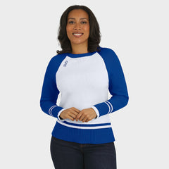 Buffalo Bills WEAR by Erin Andrews Women's Colorblock Raglan Sweater White/Royal
