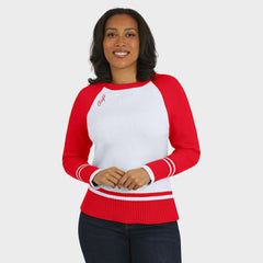Kansas City Chiefs WEAR by Erin Andrews Women's Colorblock Raglan Sweater White/Red