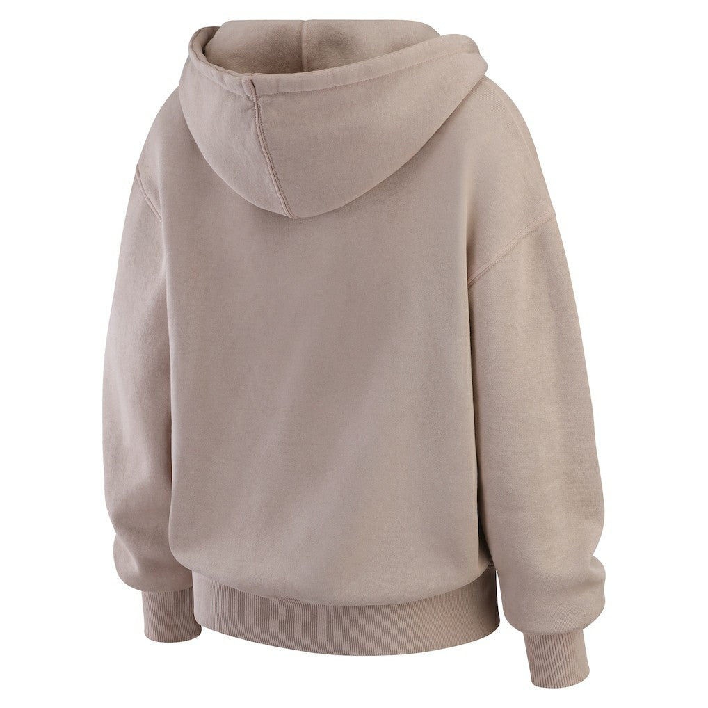 Minnesota Vikings WEAR by Erin Andrews Women's Washed Pullover Crewdie Tan