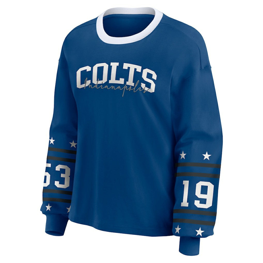 Indianapolis Colts WEAR by Erin Andrews Women's Sport Long-Sleeve T-Shirt Royal