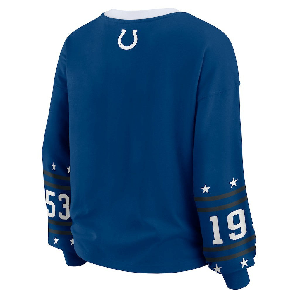 Indianapolis Colts WEAR by Erin Andrews Women's Sport Long-Sleeve T-Shirt Royal